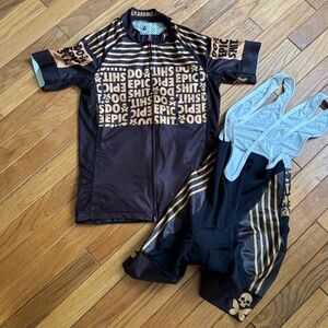 Betty Designs Women's Small "do epic shit" cycling kit SMALL